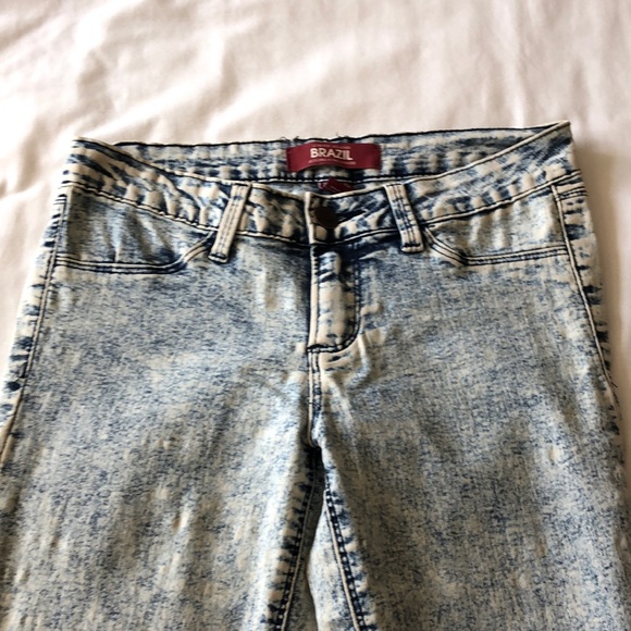 low rise acid wash jeggings - Picture 3 of 3